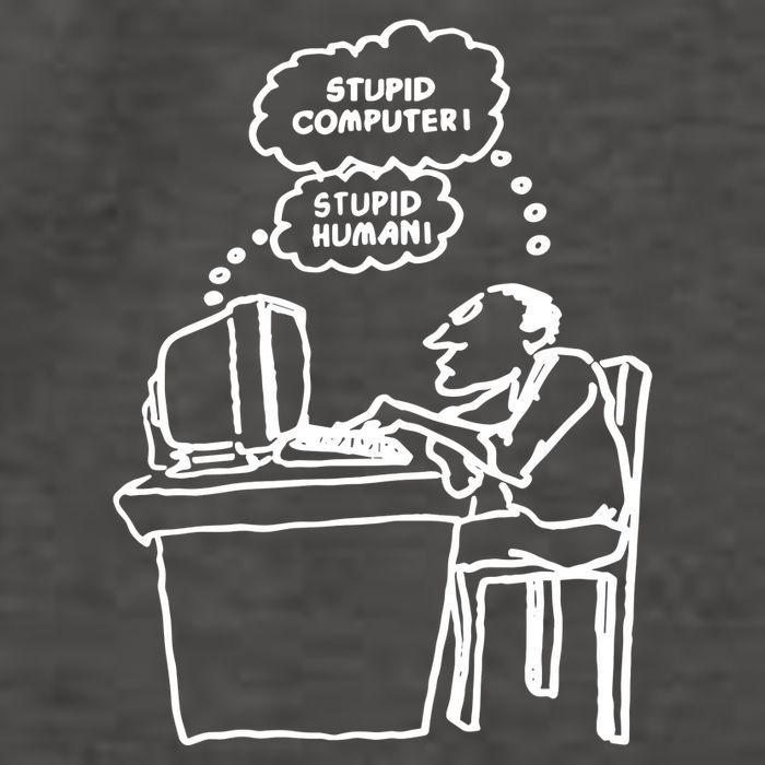 Stupid Computer Stupid Human Vector Backpack