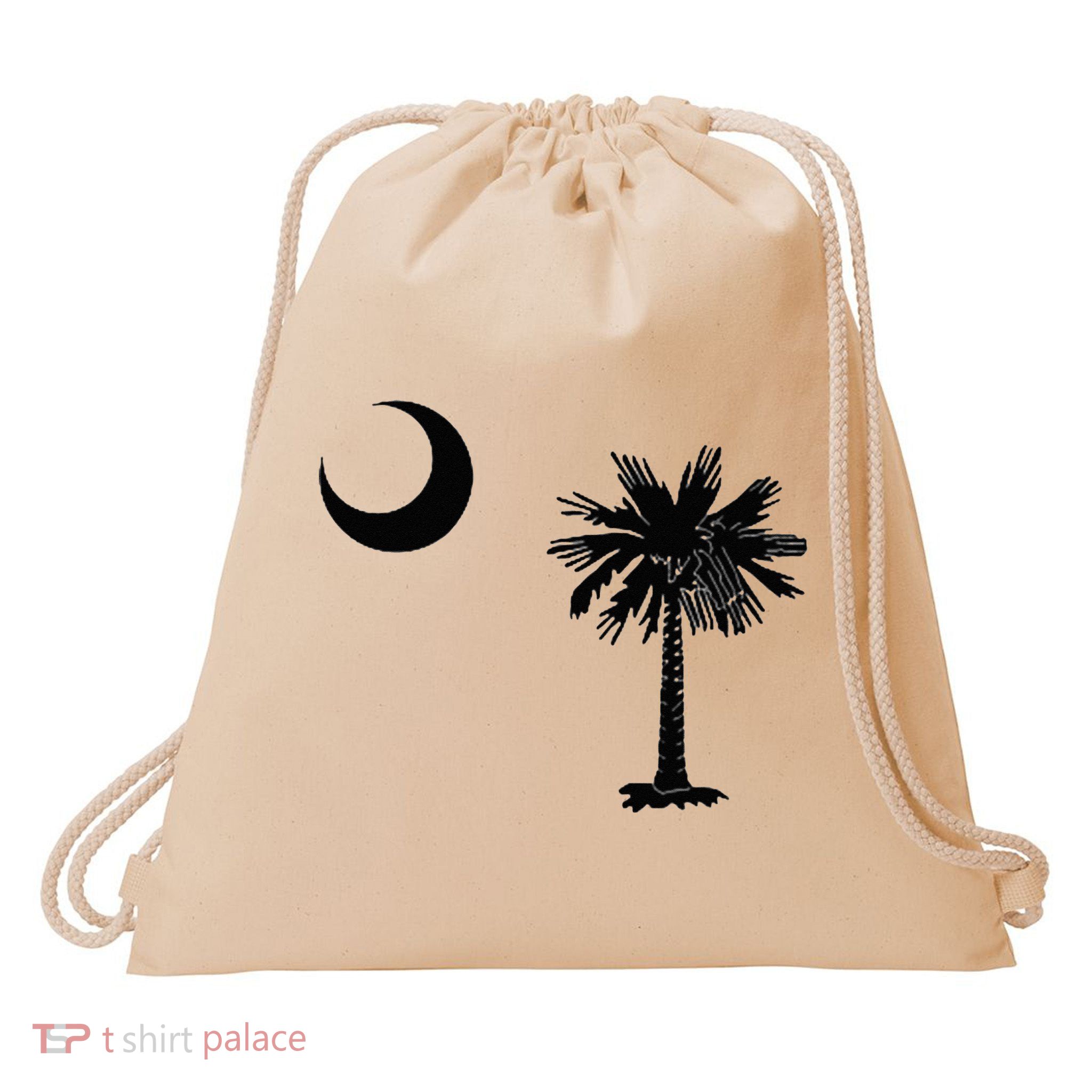 South Carolina State Flag Palmetto Moon SC Pride Drawstring Bag