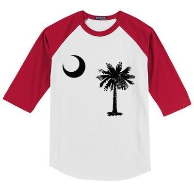 South Carolina State Flag Palmetto Moon SC Pride Kids Colorblock Raglan Jersey