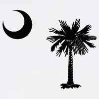South Carolina State Flag Palmetto Moon SC Pride Button