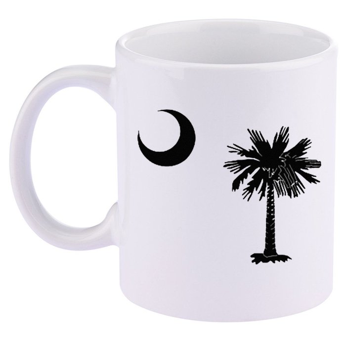 South Carolina State Flag Palmetto Moon SC Pride 11oz C Handle Ceramic Mug