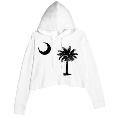 South Carolina State Flag Palmetto Moon SC Pride Crop Fleece Hoodie