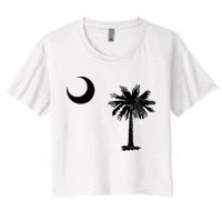 South Carolina State Flag Palmetto Moon SC Pride Women's Crop Top Tee