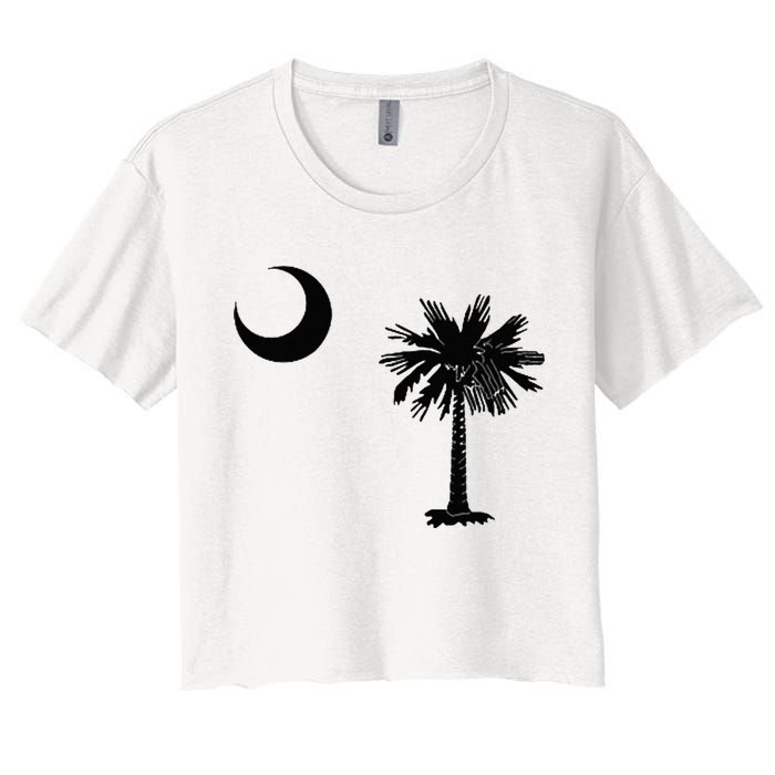 South Carolina State Flag Palmetto Moon SC Pride Women's Crop Top Tee