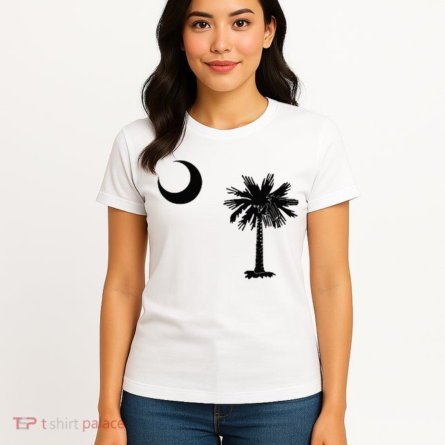 South Carolina State Flag Palmetto Moon SC Pride Womens T-Shirt