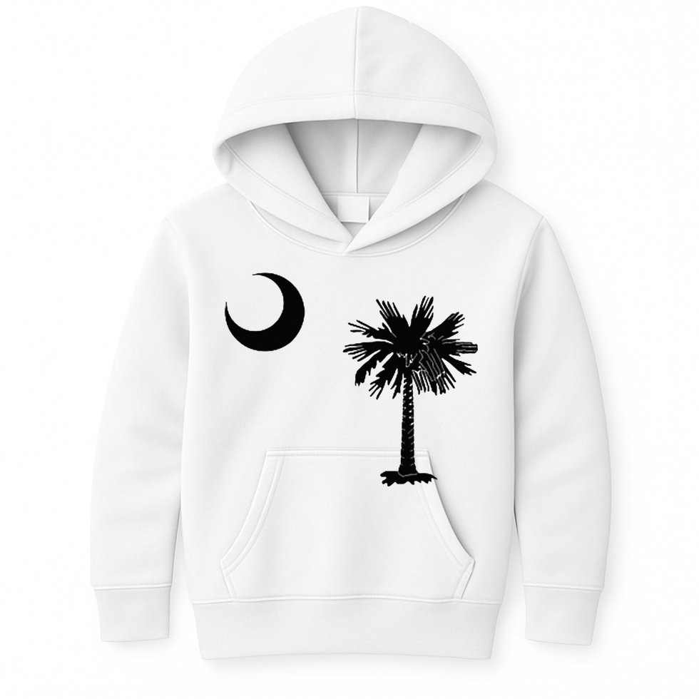 South Carolina State Flag Palmetto Moon SC Pride Kids Hoodie