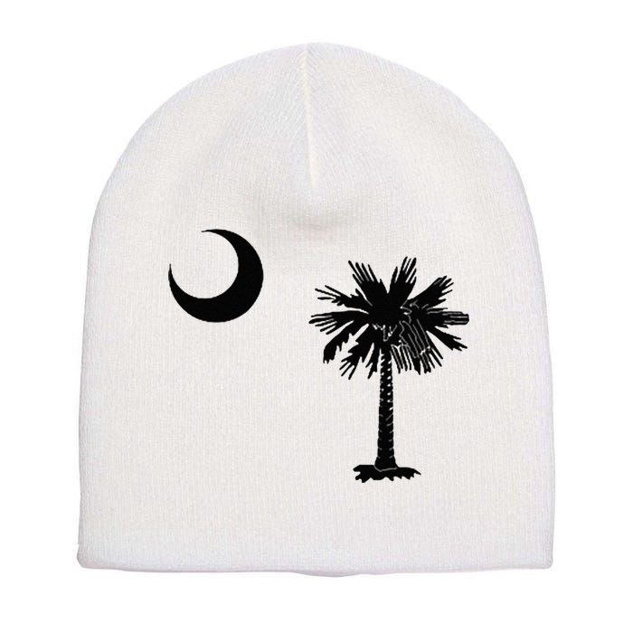 South Carolina State Flag Palmetto Moon SC Pride Short Acrylic Beanie