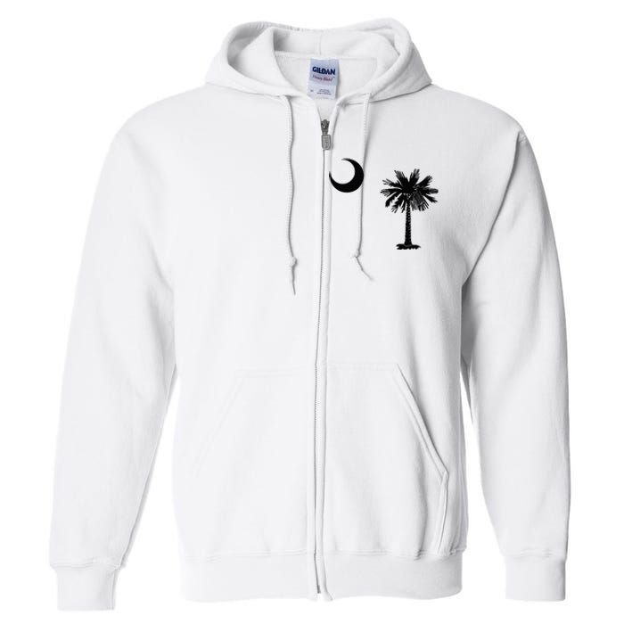 South Carolina State Flag Palmetto Moon SC Pride Full Zip Hoodie