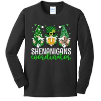 Shenanigans Coordinator St Patricks Day Gnomes Green Proud Kids Long Sleeve Shirt