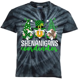 Shenanigans Coordinator St Patricks Day Gnomes Green Proud Kids Tie-Dye T-Shirt