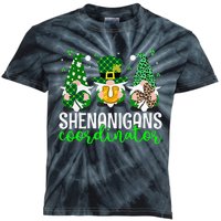 Shenanigans Coordinator St Patricks Day Gnomes Green Proud Kids Tie-Dye T-Shirt