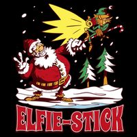 Santa Claus Selfie Funny Elf Christmas Cooling Performance Crew T-Shirt
