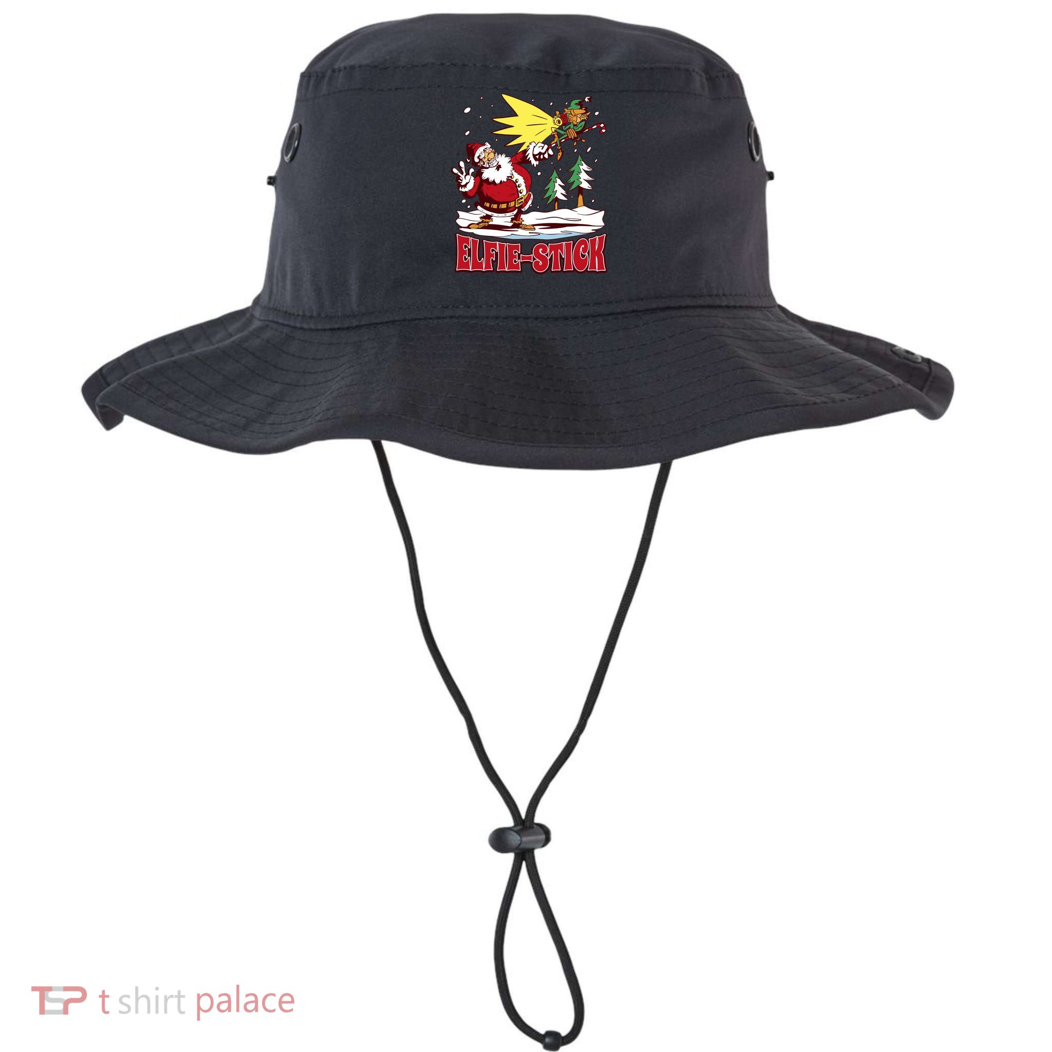 Santa Claus Selfie Funny Elf Christmas Bucket Hat
