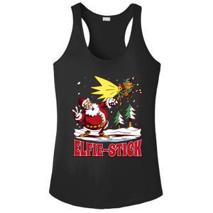 Santa Claus Selfie Funny Elf Christmas Ladies PosiCharge Competitor Racerback Tank