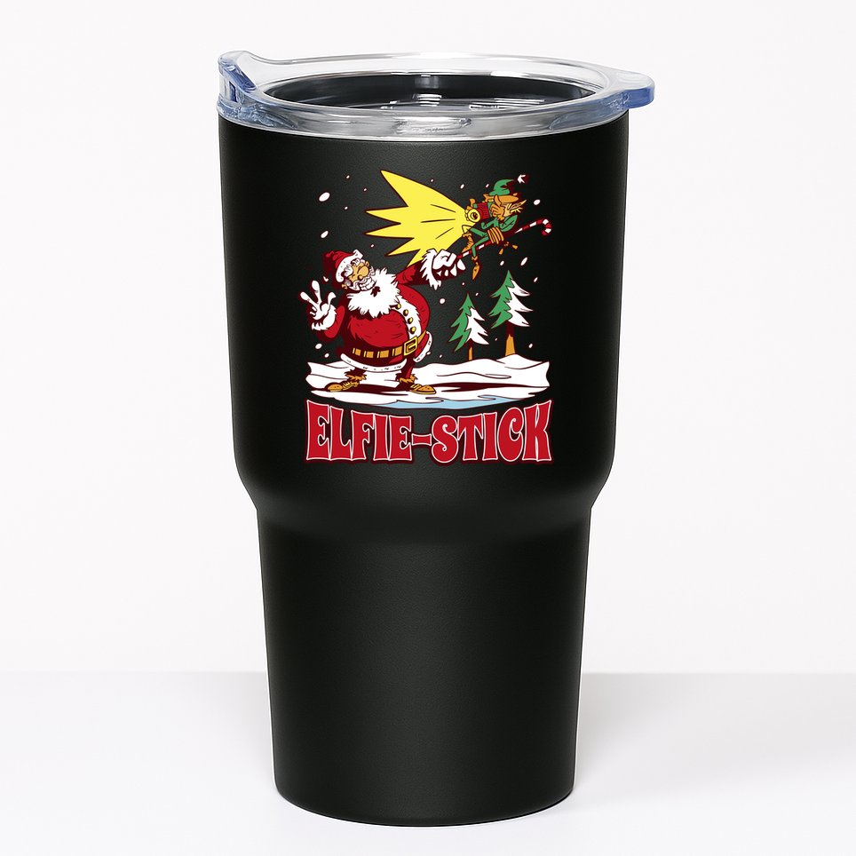 Santa Claus Selfie Funny Elf Christmas Tumbler