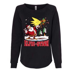 Santa Claus Selfie Funny Elf Christmas Womens California Wash Sweatshirt