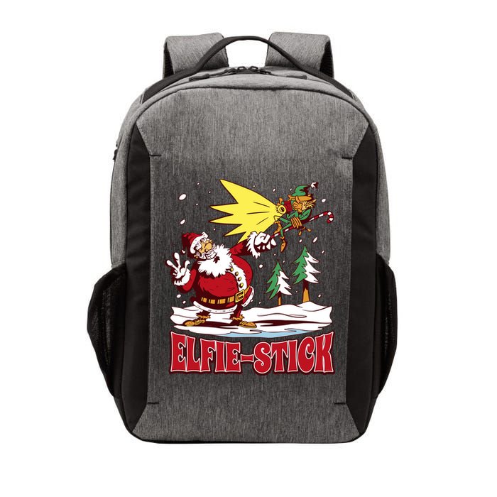 Santa Claus Selfie Funny Elf Christmas Vector Backpack