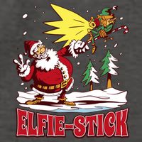 Santa Claus Selfie Funny Elf Christmas Vector Backpack