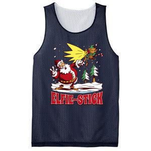 Santa Claus Selfie Funny Elf Christmas Mesh Reversible Basketball Jersey Tank