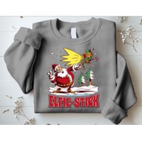 Santa Claus Selfie Funny Elf Christmas Sweatshirt