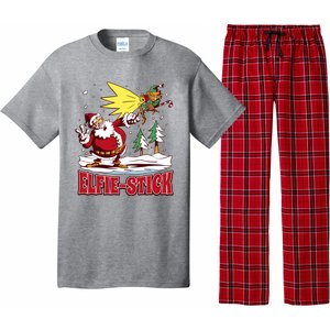 Santa Claus Selfie Funny Elf Christmas Pajama Set