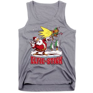 Santa Claus Selfie Funny Elf Christmas Tank Top