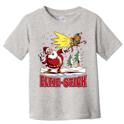 Santa Claus Selfie Funny Elf Christmas Toddler T-Shirt