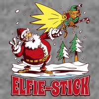 Santa Claus Selfie Funny Elf Christmas Short Acrylic Beanie
