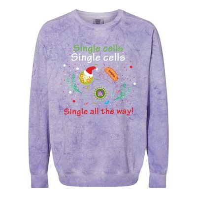 Single Cells Single Cells Science Biology Christmas Gift Colorblast Crewneck Sweatshirt