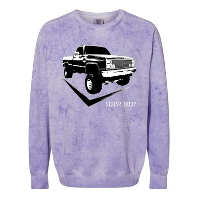 Squarebody Classic Square Body Truck Funny Gift Colorblast Crewneck Sweatshirt