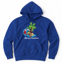 Surfing Christmas Santa Claus Comes To The City Cute Gift Hoodie