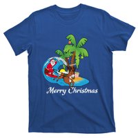 Surfing Christmas Santa Claus Comes To The City Cute Gift T-Shirt