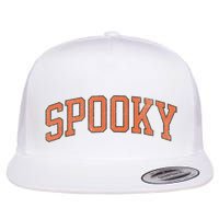 Spooky Collage Style Stay Spooky Fall Halloween Flat Bill Trucker Hat