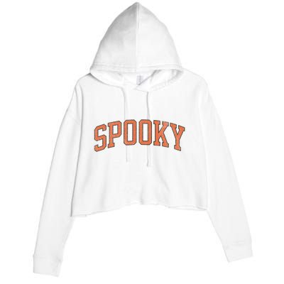 Spooky Collage Style Stay Spooky Fall Halloween Crop Fleece Hoodie