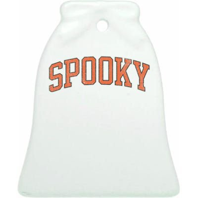 Spooky Collage Style Stay Spooky Fall Halloween Ceramic Bell Ornament