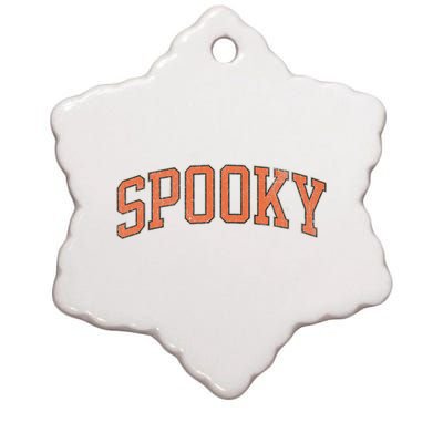 Spooky Collage Style Stay Spooky Fall Halloween Ceramic Star Ornament