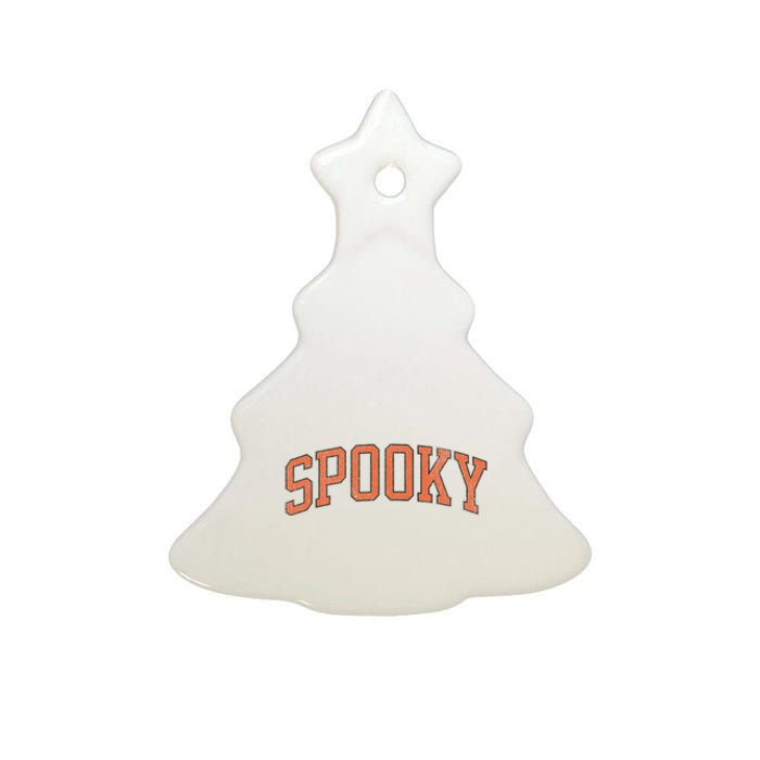 Spooky Collage Style Stay Spooky Fall Halloween Ceramic Tree Ornament