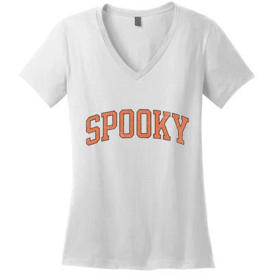 Spooky Collage Style Stay Spooky Fall Halloween Women's V-Neck T-Shirt