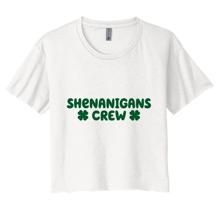 Shenanigans Crew St Patricks Day Crop Top