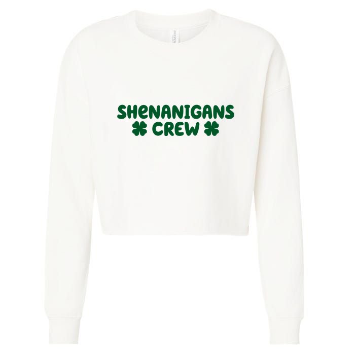 Shenanigans Crew St Patricks Day Cropped Pullover Crew
