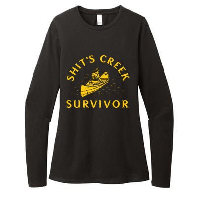 Shits Creek Survivor Womens CVC Long Sleeve Shirt