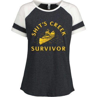 Shits Creek Survivor Enza Ladies Jersey Colorblock Tee