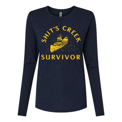 Shits Creek Survivor Womens Cotton Relaxed Long Sleeve T-Shirt