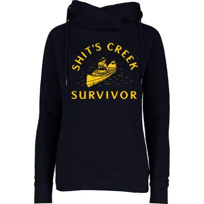 Shits Creek Survivor Womens Funnel Neck Pullover Hood