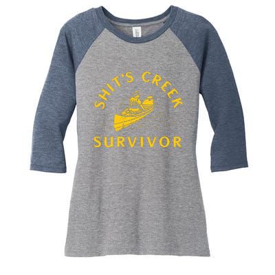 Shits Creek Survivor Women's Tri-Blend 3/4-Sleeve Raglan Shirt