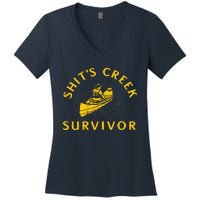 Shits Creek Survivor Women's V-Neck T-Shirt