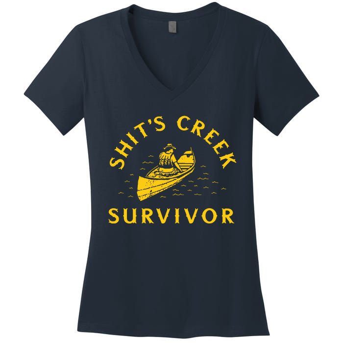 Shits Creek Survivor Women's V-Neck T-Shirt