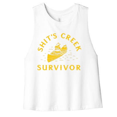 Shits Creek Survivor Women's Racerback Cropped Tank