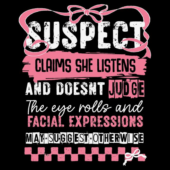 Suspect Claims She Listens And Doesnt Judge Coquette Bow Drawstring Bag