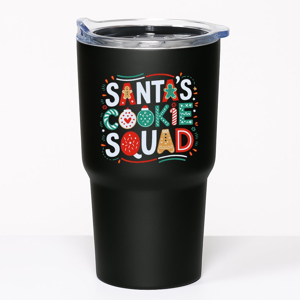 Santa’S Cookie Squad Christmas Baking Crew Holiday Cheer Tumbler